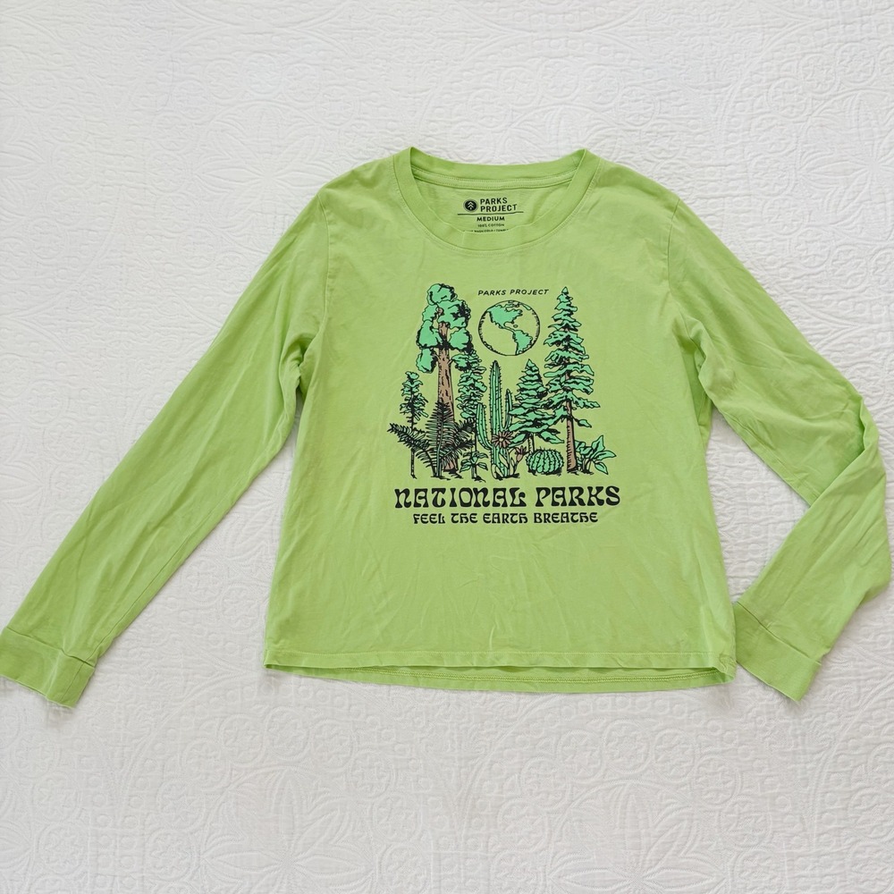 Parks Project National Parks Feel the Earth Breathe LS Graphic Tee Sz M